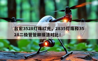 台宏3528灯珠红光，2835灯珠和3528二极管管脚接法对比！