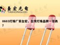 0603灯珠厂家台宏，台湾灯珠品牌一览表？