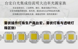 雾状插件灯珠生产商台宏，雾状灯珠与透明灯珠区别！