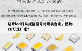 贴片led灯珠规格型号对照表台宏，贴片LED灯珠厂家？