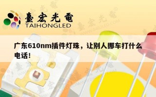 广东610nm插件灯珠，让别人挪车打什么电话！