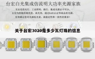 关于台宏3020是多少瓦灯珠的信息