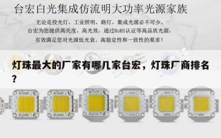 灯珠最大的厂家有哪几家台宏，灯珠厂商排名？
