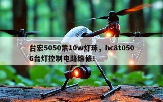台宏5050紫10w灯珠，hc8t0506台灯控制电路维修！