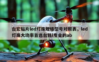 台宏贴片led灯珠规格型号对照表，led灯珠大功率首选台铭l专业的ab