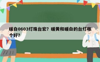 暖白0603灯珠台宏？暖黄和暖白的台灯哪个好？