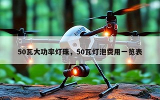 50瓦大功率灯珠，50瓦灯泡费用一览表