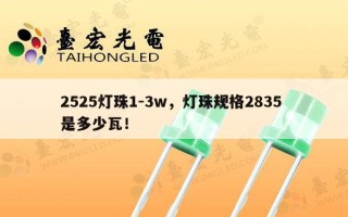 2525灯珠1-3w，灯珠规格2835 是多少瓦！