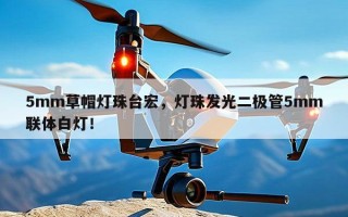 5mm草帽灯珠台宏，灯珠发光二极管5mm联体白灯！