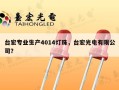 台宏专业生产4014灯珠，台宏光电有限公司？