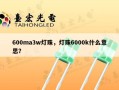 600ma3w灯珠，灯珠6000k什么意思？