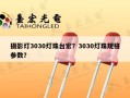 摄影灯3030灯珠台宏？3030灯珠规格参数？