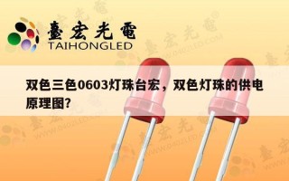双色三色0603灯珠台宏，双色灯珠的供电原理图？