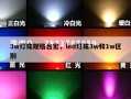3w灯珠规格台宏，led灯珠3w和1w区别