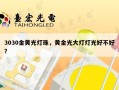 3030金黄光灯珠，黄金光大灯灯光好不好？
