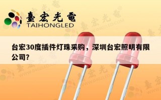 台宏30度插件灯珠采购，深圳台宏照明有限公司？
