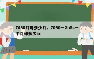 7030灯珠多少瓦，7030一2b5c一个灯珠多少瓦