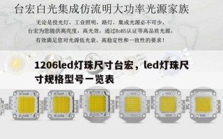 1206led灯珠尺寸台宏，led灯珠尺寸规格型号一览表