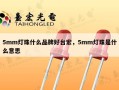 5mm灯珠什么品牌好台宏，5mm灯珠是什么意思