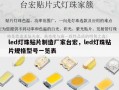 led灯珠贴片制造厂家台宏，led灯珠贴片规格型号一览表
