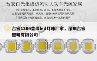 台宏1206普绿led灯珠厂家，深圳台宏照明有限公司！