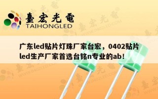 广东led贴片灯珠厂家台宏，0402贴片led生产厂家首选台铭n专业的ab！