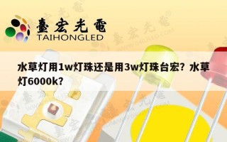 水草灯用1w灯珠还是用3w灯珠台宏？水草灯6000k？