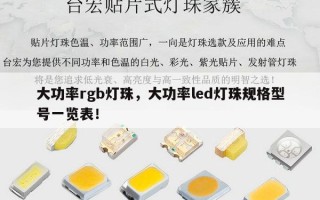 大功率rgb灯珠，大功率led灯珠规格型号一览表！