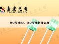 led灯珠f3，lED灯珠长什么样