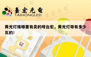 黄光灯珠哪里有卖的呀台宏，黄光灯带有多少瓦的！