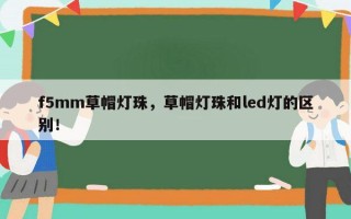 f5mm草帽灯珠，草帽灯珠和led灯的区别！
