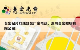 台宏贴片灯珠封装厂家电话，深圳台宏照明有限公司！