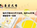 贴片灯珠0603尺寸台宏，贴片led灯珠规格型号一览表