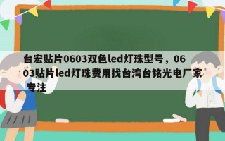 台宏贴片0603双色led灯珠型号，0603贴片led灯珠费用找台湾台铭光电厂家 专注