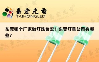 东莞哪个厂家做灯珠台宏？东莞灯具公司有哪些？