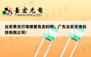 台宏黄光灯珠哪里有卖的啊，广东台宏光电科技有限公司！