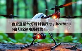 台宏直插f5灯珠封装尺寸，hc8t0506台灯控制电路维修！