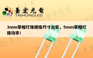 3mm草帽灯珠规格尺寸台宏，5mm草帽灯珠功率！
