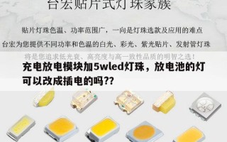 充电放电模块加5wled灯珠，放电池的灯可以改成插电的吗?？