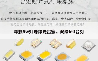 单颗5w灯珠绿光台宏，双绿led台灯
