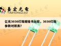亿光3030灯珠规格书台宏，3030灯珠参数对照表？