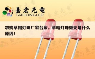 求购草帽灯珠厂家台宏，草帽灯珠微亮是什么原因！