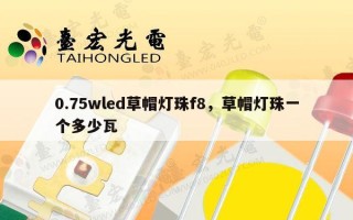 0.75wled草帽灯珠f8，草帽灯珠一个多少瓦