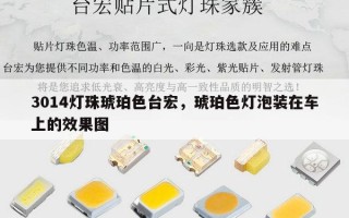 3014灯珠琥珀色台宏，琥珀色灯泡装在车上的效果图