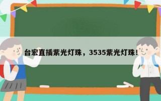 台宏直插紫光灯珠，3535紫光灯珠！