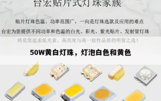 50W黄白灯珠，灯泡白色和黄色