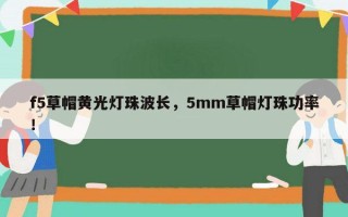 f5草帽黄光灯珠波长，5mm草帽灯珠功率！
