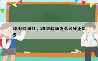 2835灯珠红，2835灯珠怎么区分正负极