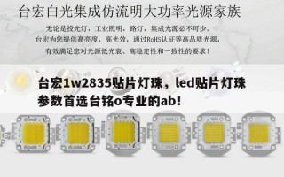 台宏1w2835贴片灯珠，led贴片灯珠参数首选台铭o专业的ab！