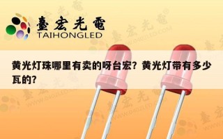 黄光灯珠哪里有卖的呀台宏？黄光灯带有多少瓦的？